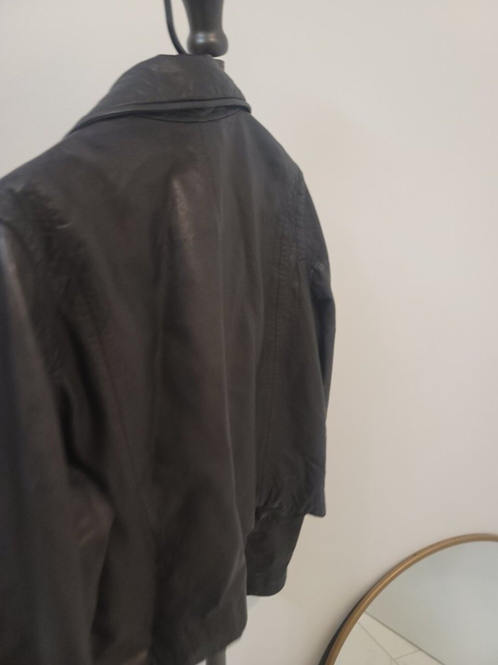 Madewell The Washed Leather Motorcycle Jacket in True Black Xl Lamb Leather - Picture 6 of 7
